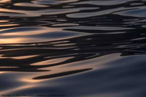 Water surface at sunset Picture Board by Simo Wave