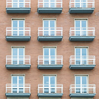 Buy canvas prints of Window and balcony pattern by Simo Wave