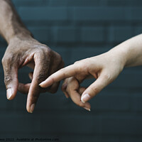 Buy canvas prints of Hands touching together by Simo Wave