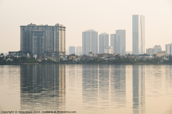 Hanoi skyline Picture Board by Simo Wave