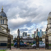 Buy canvas prints of Historic Naval College Meets Modern Skyline by Anton Cooke