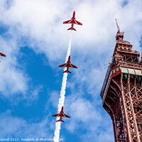 Buy canvas prints of Red Arrows in Blackpool by David Aspinall