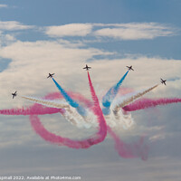 Buy canvas prints of Red Arrows Red, White and Blue by David Aspinall