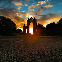 Buy canvas prints of Sunset over the Priory  by Rory Spence