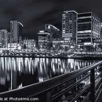 Buy canvas prints of Media City by night by Tim Gamble