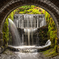 Buy canvas prints of Waterfall Tunnel Peak District  by Tim Gamble