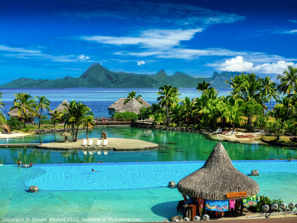 Tahiti and Moorea Islands Picture Board by Steven Mitchell
