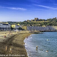 Buy canvas prints of Dover Castle and Beach by Steven Mitchell