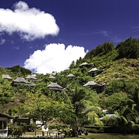 Buy canvas prints of Moorea Island Huts by Steven Mitchell