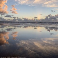 Buy canvas prints of Reflections over westward ho by Teresa James