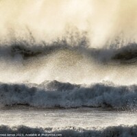 Buy canvas prints of Waves with spray  by Teresa James