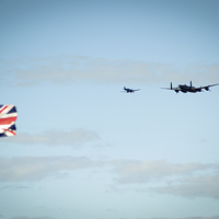 Buy canvas prints of WWII Flypast Leaves by Chris Walker