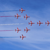 Buy canvas prints of Red Arrows Formation by Chris Walker