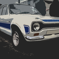 Buy canvas prints of Classic Escort RS2000 in a Pop-Art Style by Chris Walker