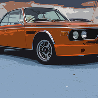 Buy canvas prints of Pop-Art Classic BMW by Chris Walker
