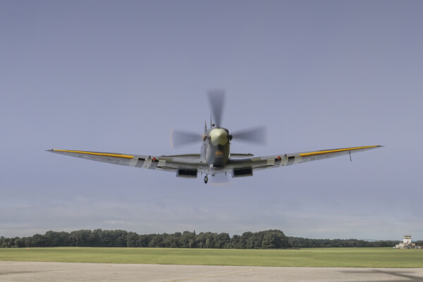Spitfire, low level flypast Picture Board by Simon Westwood