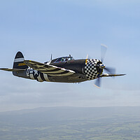 Buy canvas prints of Republic Thunderbolt in flight by Simon Westwood