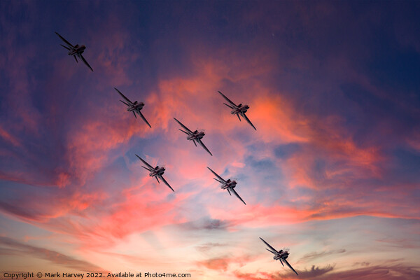 The Red Arrows  Picture Board by Mark Harvey