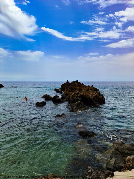 Coastline of Puerto del Carmen, Lanzarote Picture Board by Belinda Ahamed