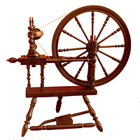 Buy canvas prints of Old Spinning Wheel by Sally Wallis