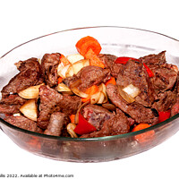 Buy canvas prints of Beef stew with mixed vegetables by Sally Wallis