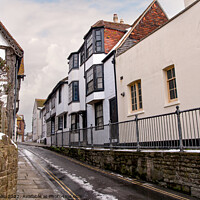 Buy canvas prints of Hastings old town in winter by Sally Wallis