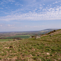 Buy canvas prints of Look-out from South Downs by Sally Wallis