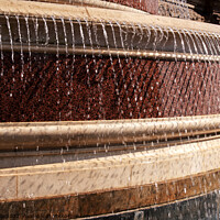 Buy canvas prints of Water splashing off Winceslas Square Fountain by Sally Wallis