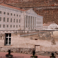 Buy canvas prints of Wall painting in Tartu, Estonia by Sally Wallis