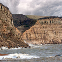 Buy canvas prints of Recent rock fall east of Hastings, East Sussex by Sally Wallis