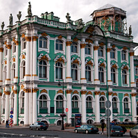 Buy canvas prints of The Winter Palace, St Petersburg by Sally Wallis