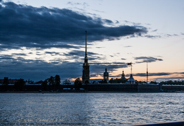 Dusk on the River Neva, St Petersburg Picture Board by Sally Wallis