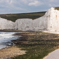 Buy canvas prints of Cliffs at Birling Gap, East Sussex by Sally Wallis