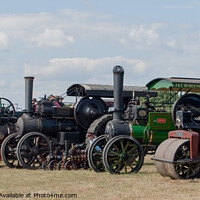 Buy canvas prints of Tractor line-up by Sally Wallis