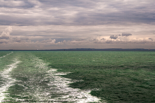 Straight wake of cross channel ferry Picture Board by Sally Wallis