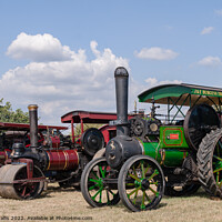 Buy canvas prints of row of ancient steam engines by Sally Wallis
