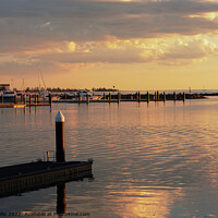 Buy canvas prints of Sunset on Adelaide Yacht Harbour by Sally Wallis