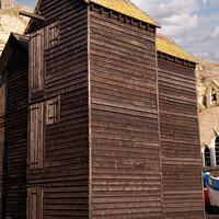 Buy canvas prints of Hastings Drying Shed by Sally Wallis