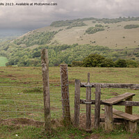 Buy canvas prints of Stile on footpath by Sally Wallis