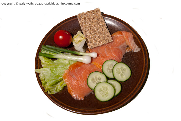 Salad  Salmon platter Picture Board by Sally Wallis