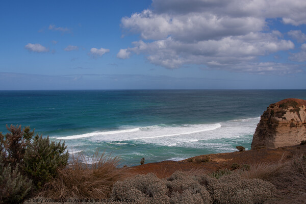 The Southern Ocean from the Great Ocean Road Picture Board by Sally Wallis