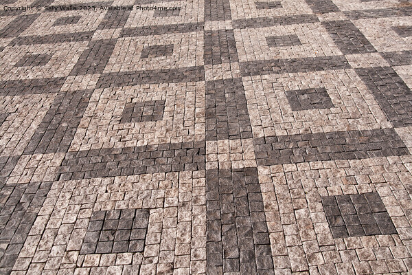 Cobbled pavement in symmetrical patterns Picture Board by Sally Wallis