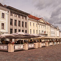 Buy canvas prints of Side of Tartu Square by Sally Wallis