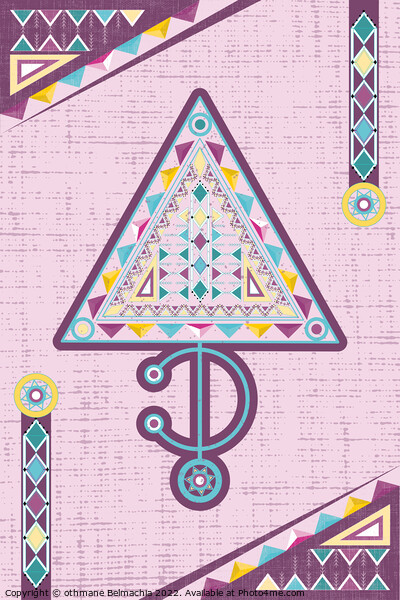 Tribal Poster Pattern Vector Illustration. The Symbol of Moroccan Berber Jewelry. Amazigh culture fibula. north african culture. Picture Board by othmane Belmachia