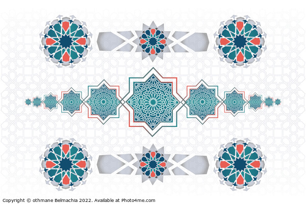 Geometric Islamic Pattern Picture Board by othmane Belmachia