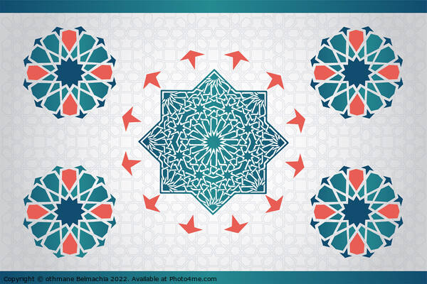 Geometric Islamic Pattern Picture Board by othmane Belmachia