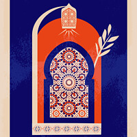 Buy canvas prints of Geometric Islamic Pattern arabesque shapes by othmane Belmachia
