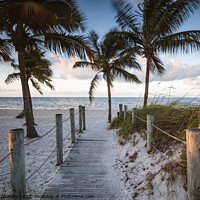 Buy canvas prints of Boardwalk leading to the beach, Key West, Florida by Matteo Colombo