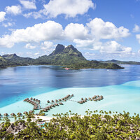 Buy canvas prints of Aerial view of Bora Bora island, French Polynesia by Matteo Colombo