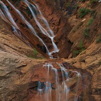 Buy canvas prints of Colorado Seven Falls water fall closeup by Robert Brozek